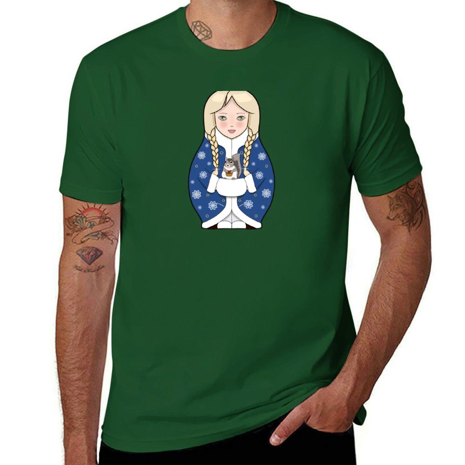 

Nesting Doll Snegurochka Ice Princess II Tshirt summer tops oversizeds blacks plus size tops mens plain t shirts 4XL