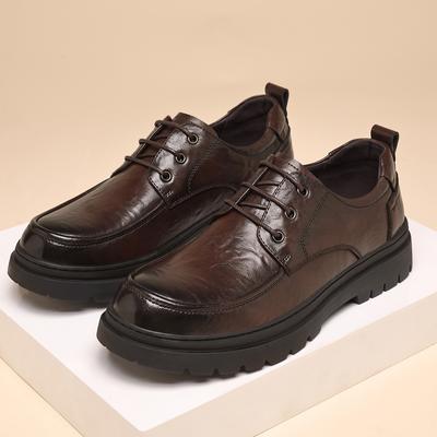 Fashion Leather Men Casual Shoes Lace Up Oxfords Men New Trendy Man Vulcanize Shoes Comfy All-match Male Oxfords Business Shoes Footwear