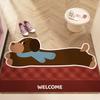 Cartoon Puppy Floor Mat, Door Mat, Silk Ring, Dirt-Resistant And Easy To Take Care Of, Foot Mat, Entrance Can Be Cut, Carpet Non-Slip Mat