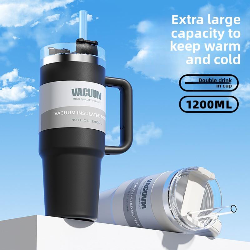 40oz Auto-Becher 304 Edelstahl Stroh Thermobecher Kalt Bullock Becher Auto Wasserbecher Wasserflasche Hydroflask Trinkflasche