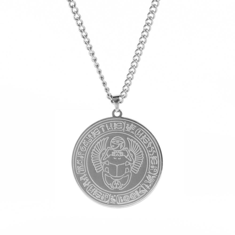 Ретро Глаз Гора Египет Скарабей Ожерелье Амулет Защита Ракушка Насекомое Дикая природа Животное Подвеска Ожерелья Шарм Украшения