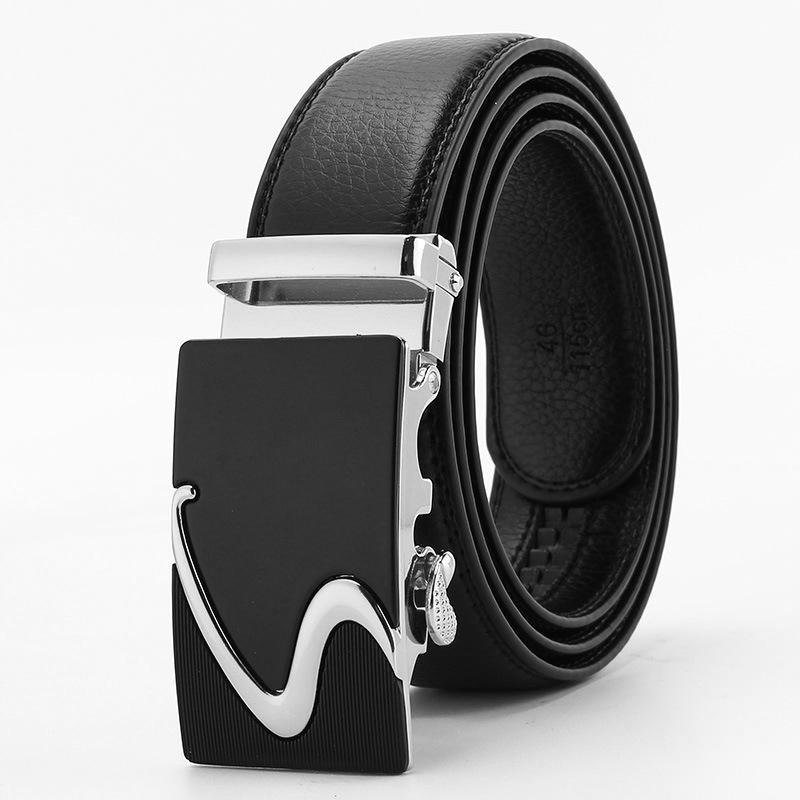 Microfiber Open Edge Automatic Buckle Belt Men's Casual Belt Men's Trouser Belt