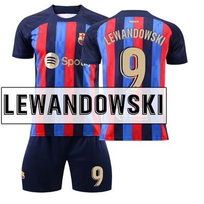 2022-23 Domácí dres Barcelona #10 Messi #9 Lewandowski #8 Pedri #30 Gavi #17 Aubameyang Fotbalové dresy