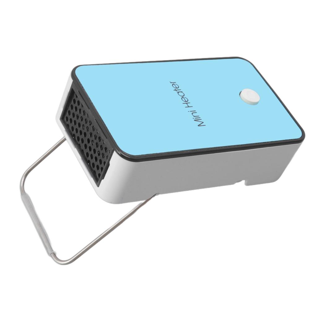 Mini Heater Fast Heating Low Noise Miniwatt Blue Portable Desk Warmer with Rotating Bracket for