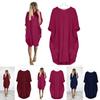 Elegant Women Stretch Loose Baggy Jumper Tops With Pockets For Perfect Party Look
