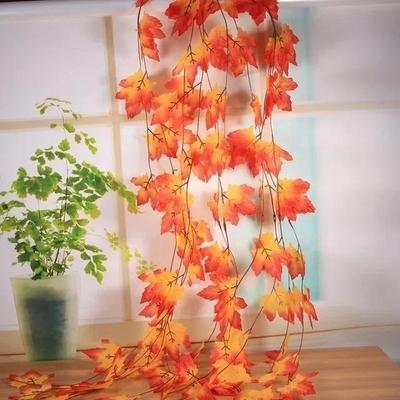 1 x tolle künstliche Herbst-Ahornblatt-Girlande, Seidenrebe, Hochzeits- und Gartendekoration