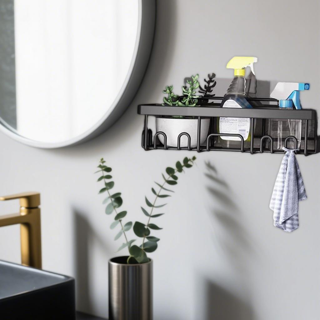 Bathroom Storage Rack, Punch-free Wall-mounted Bathroom Storage Rack, Soap And Toiletries Bathroom Rack