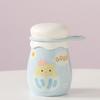Souvenir Gift with Lid Pudding Cup Cartoon Cute Office Ceramic Cup High Appearance High Temperature Resistance Mug
