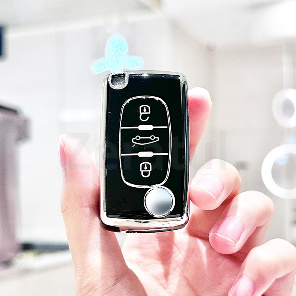 2/3 Buttons Auto Keyless Bag Tpu Car Key Fob Case Cover For Peugeot 307 308 406 107 206 207 For Citroen Xsara C2 C3 C4 C5 C6 C8