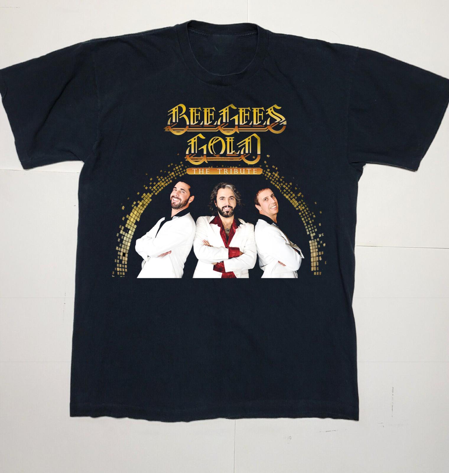 Bee Gees Band Gold Tour Black Tee Unisex T-Shirt All Size SB051 S