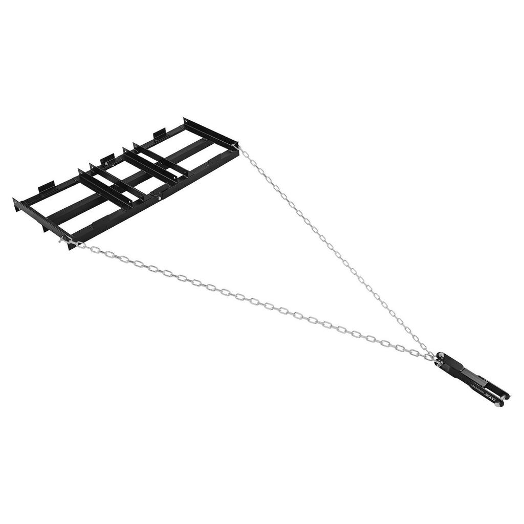 Drag Harrow, 122 X 50 Cm, Tow-Behind Driveway Grader with Adjustable Width & 50lbs Load Capacity, Heavy Duty Lawn Leveling Rake, Galvanized Steel