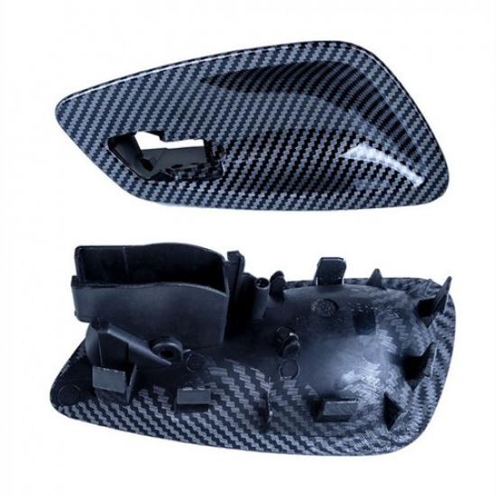 4pcs ABS Carbon Fiber Car Interior Door Handle Bowl Trim For BMW 3 E90 2005-2012