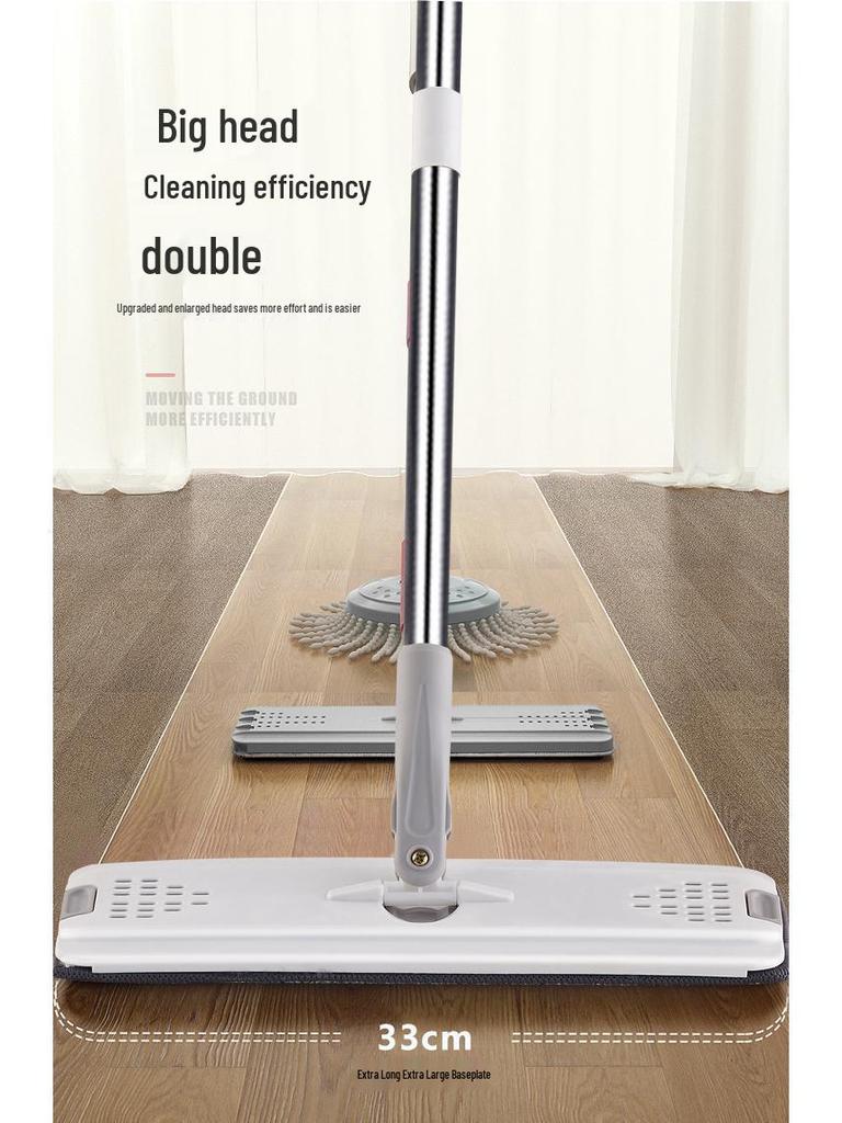 Lazy Clean Mop: Freihändiger Schleudermopp mit Eimer & Nass-/Trockentrennung