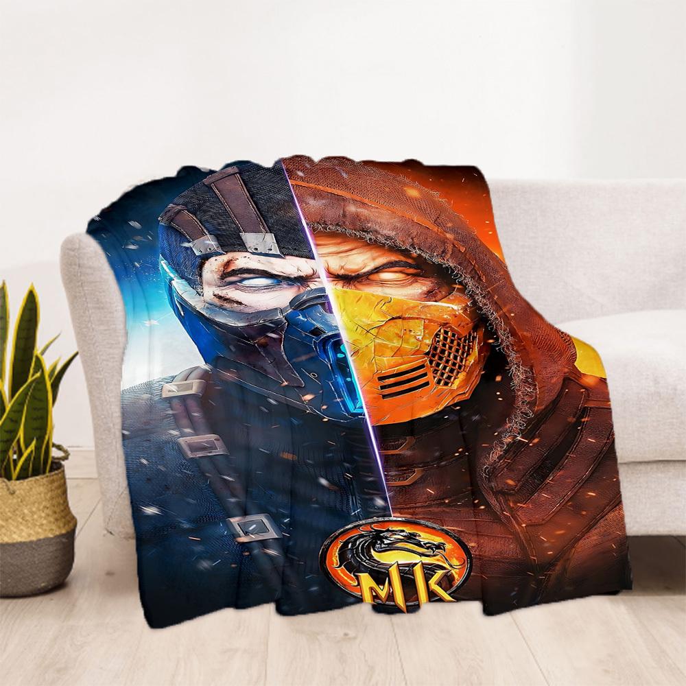 1PC Mortal Kombat Outdoor Blanket Lightweight Flannel, Soft & Warm, All-Season, Outdoor, Camping, Living Room, Office, L1106085