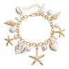 Hot Selling Monolayer Starfish Shell Pendant Hollow Out Alloy Waist Chain Beach Bikini Body Chain