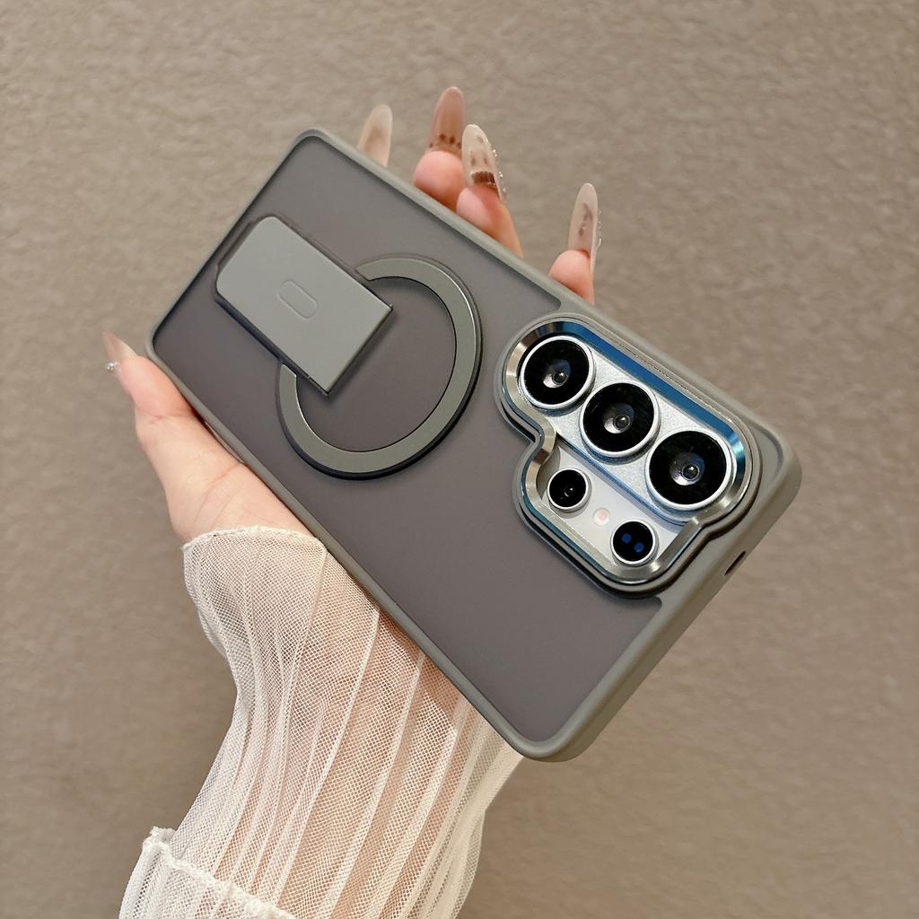 Samsung S26ultra sound bracket matte magnetic mobile phone case s25plus anti-drop simple protective case