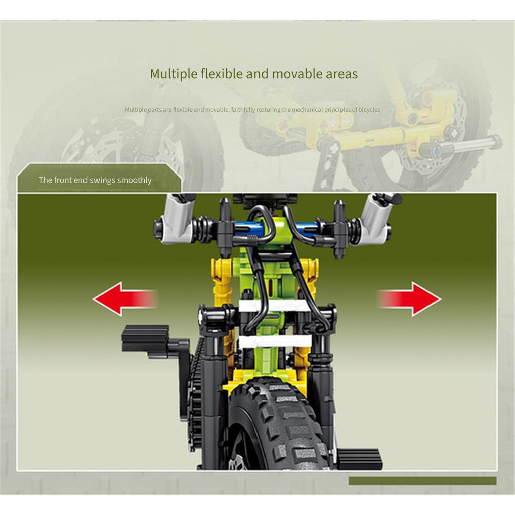 Mechanical Mountain Bike Building Blocks Model, Small Particle Educational Assembling Bricks, Kids DIY Puzzle Toy, Gift For Boys Girls