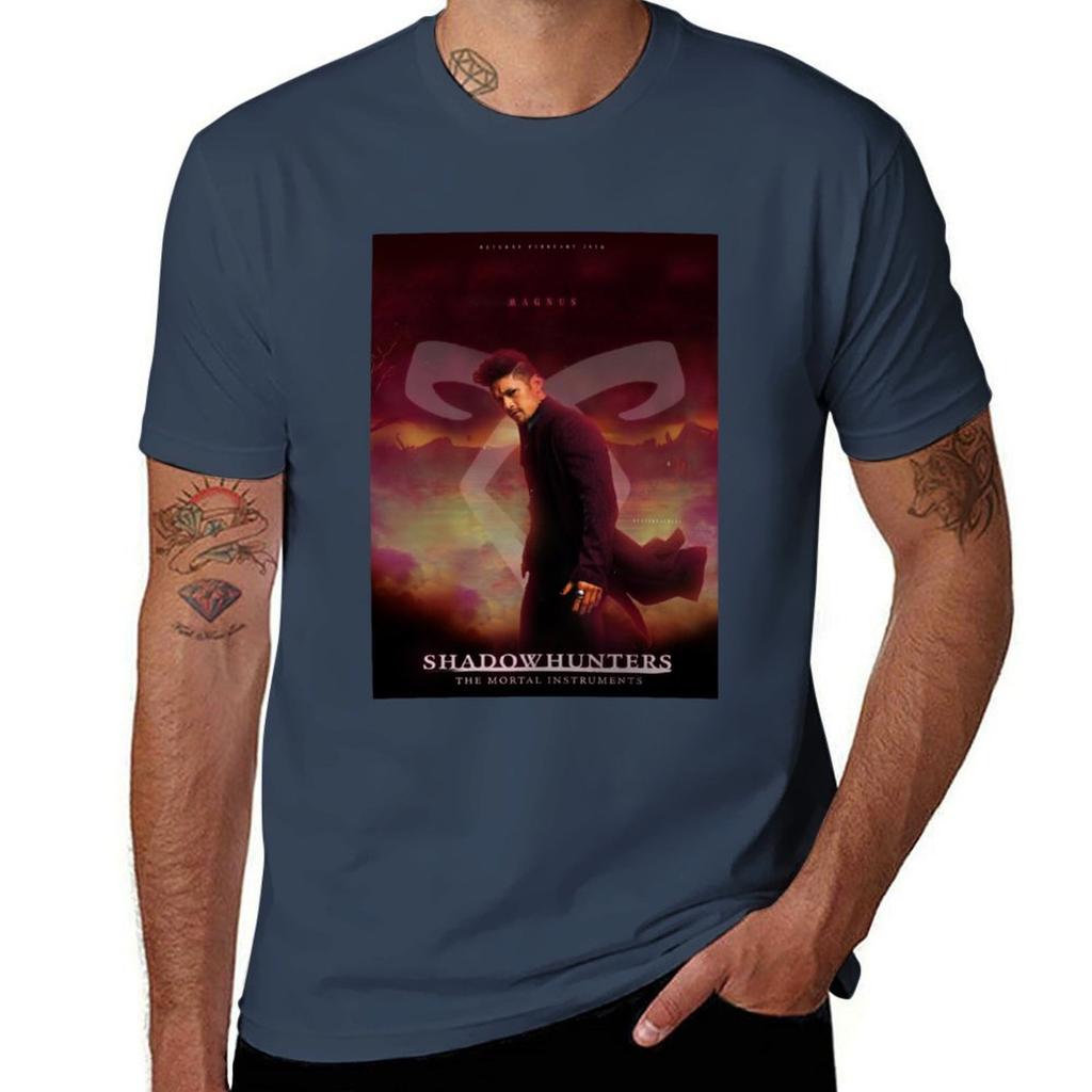 Magnus Bane Poster Tshirt Casual Light Summer Short Sleeve Top Tshirt