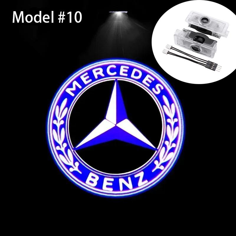 AAVN1 2Pc Car Door Projector Laser Lamp Car Door Welcome Light For Mercedes Benz C117 W117 E Couple C207 A207 C205 2015-2020 A205 W218