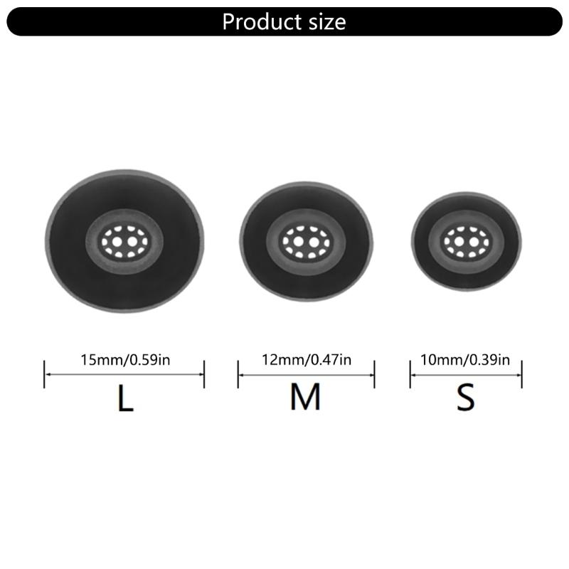 1Set Replacement Ear Tips for Buds 4 In Ear Headphones Earbuds Soft Silicone Washable Reusable Easy Installation