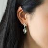 Natürliche Chalcedon Eis Samen Ei Gesicht Ohrringe Für Frauen Mit Diamanten Palast Stil Charme Exquisiter Schmuck Hanfu Accessoires