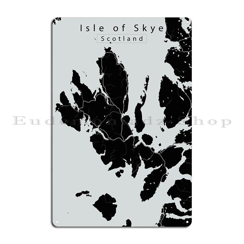 

Isle Of Skye Island Map Metal Plaque Poster Pub Plates Custom Wall Party Bar Tin Sign Poster 20x30cm