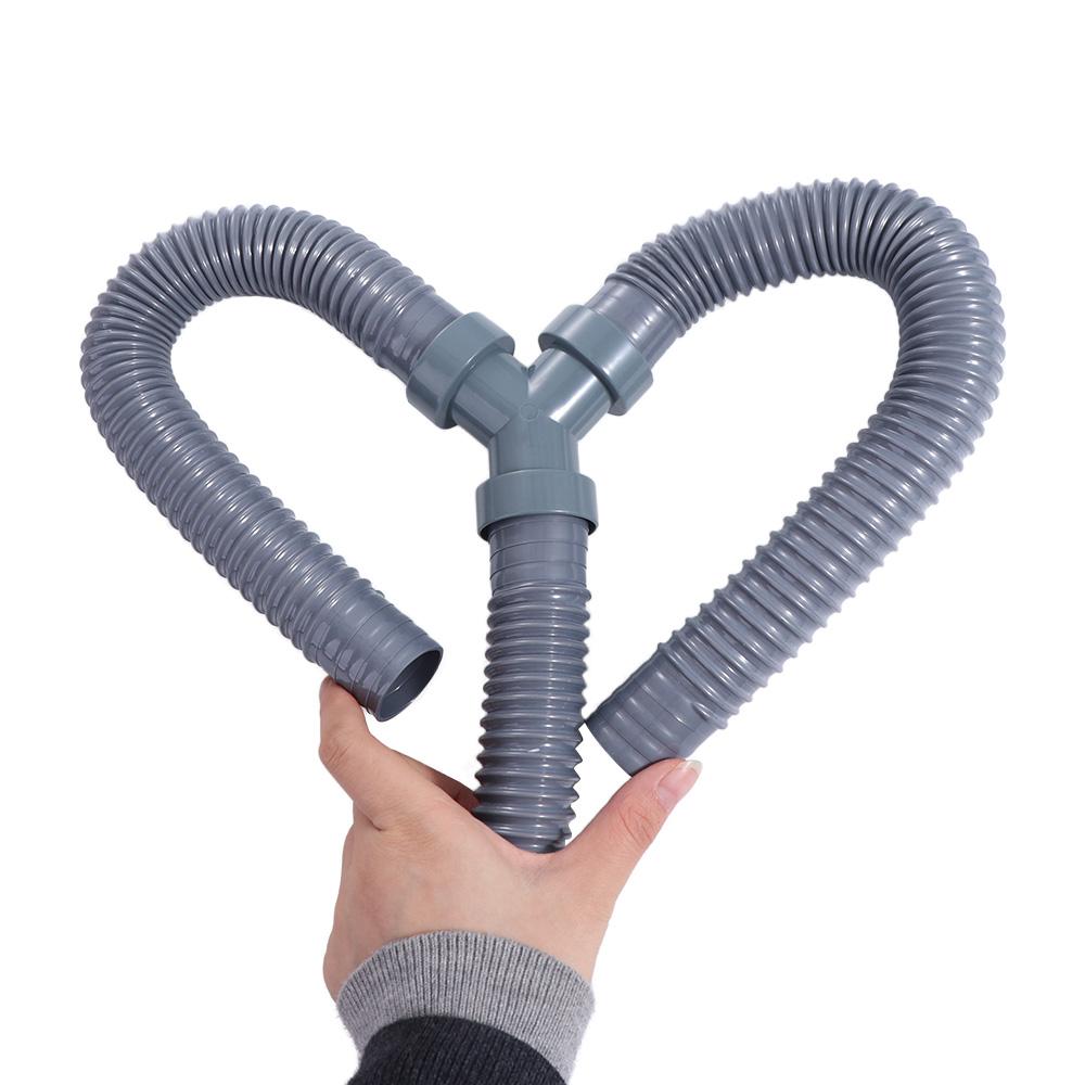 Thicken Three-way Drain 30mm Kitchen Sink Outlet Pipe Y Hose Connector Pipe Laundry Pool