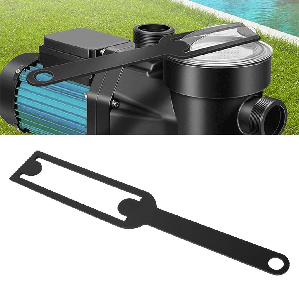 Pool Pump Cover Removal Wrench Tool, Iron Strainer Pump Lid Remove Tool for Pool Garden Bathtub Spa Backyard