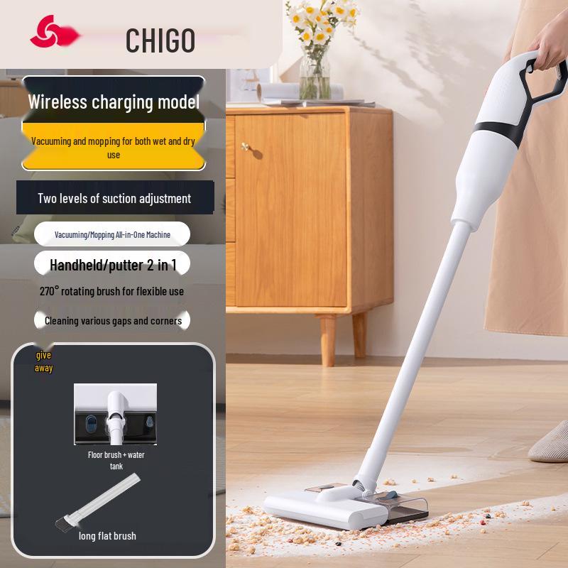 Chigo Handstaubsauger und Wischmopp kabellos: Starke Saugkraft für Tierhaare und Bodenreinigung