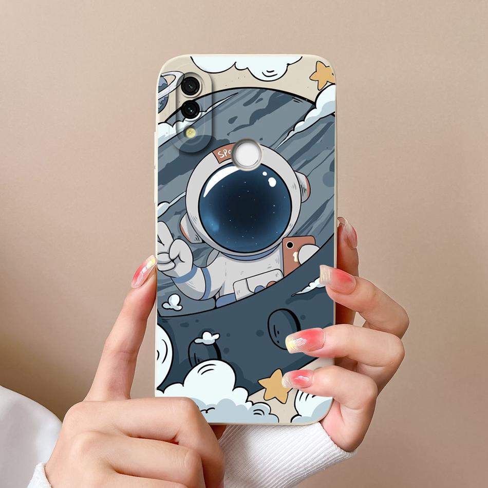 Case For Xiaomi Redmi 7 Cute Candy Painted Cover For Redmi7 Soft Liquid Silicone Upgrade Lens Protection Anti Drop Phone Shell