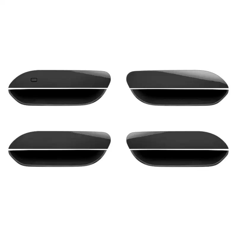 For Geely EX2 Door Handle Protective Cover ABS Scratch-resistant Door Bowl Handle Carbon Fiber Pattern Sticker Car Accessories