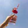 5Pcs Pink Flamingo Paper Straws Luau Tropical Beach Party Barware Favor