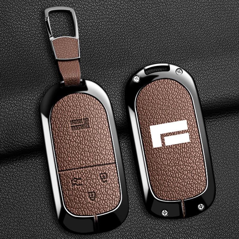 Jishi 01 Key Case: Universal 7-seater & Exclusive 6-seater Metal Shell Keychain for Men & Women