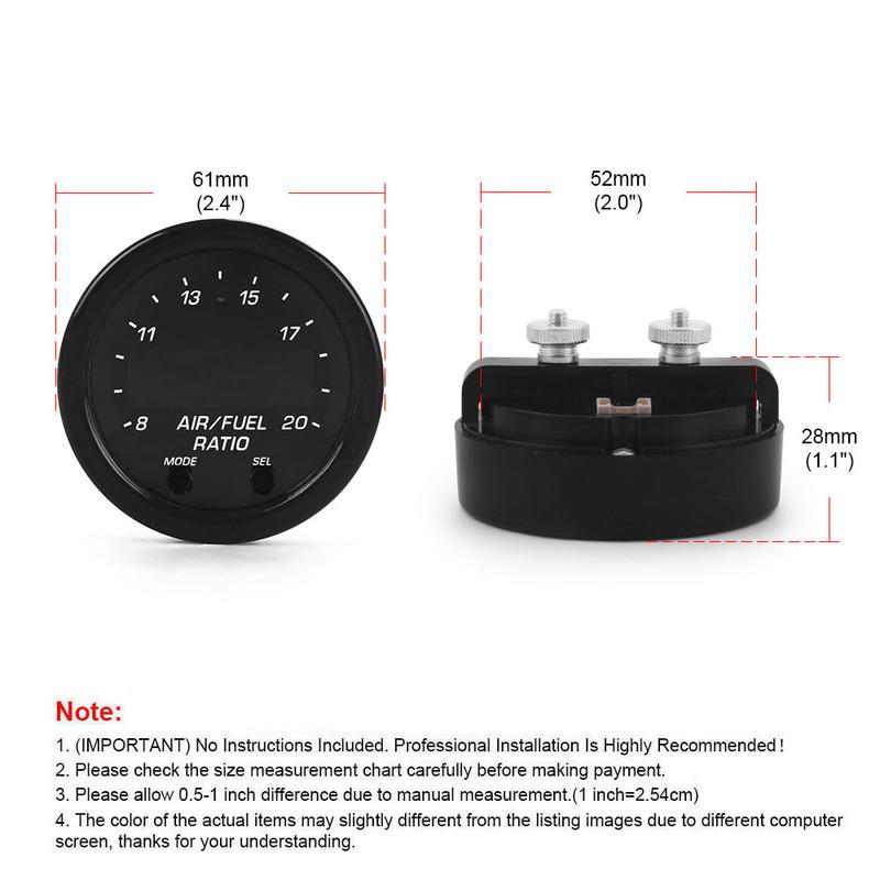 30-0300 X-Series Wideband O2 Air Fuel Ratio Gauge Kit LSU 4.9 0258017025 Oxygen Sensor AFR Sensor Controller Gauge