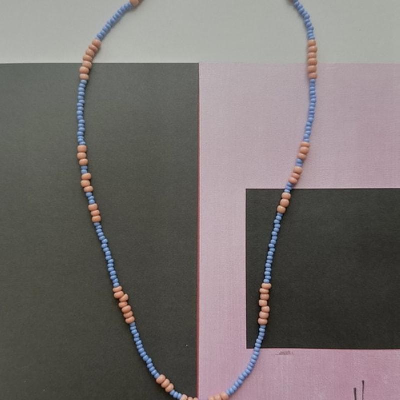 SUZURAN Nami To Pearl Mix Beads Necklace_ Nami To Pearl Mixed Color Pearl Bead Necklace