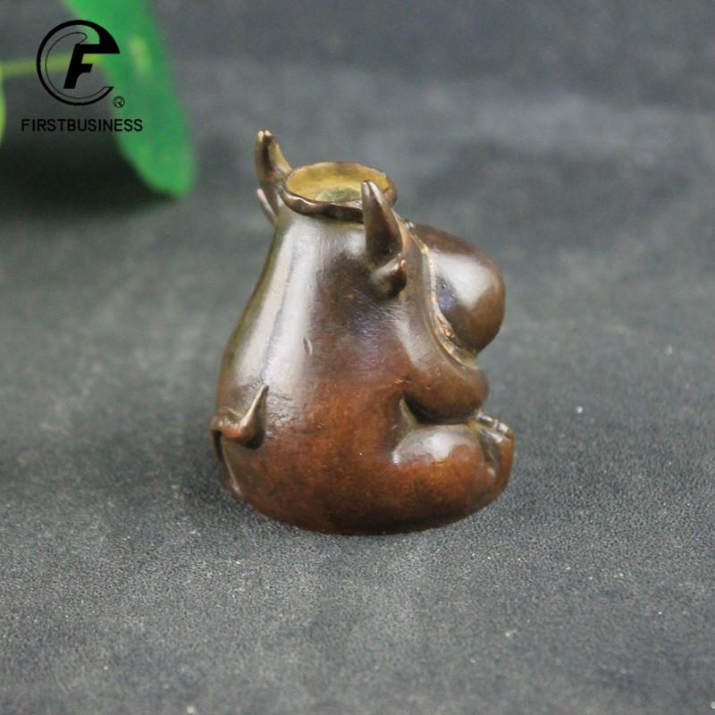 copper Wall Street bull Incense Ornament Copper Cute animal Backflow Incenser Retro Sandalwood Stove Classic Incense Burner