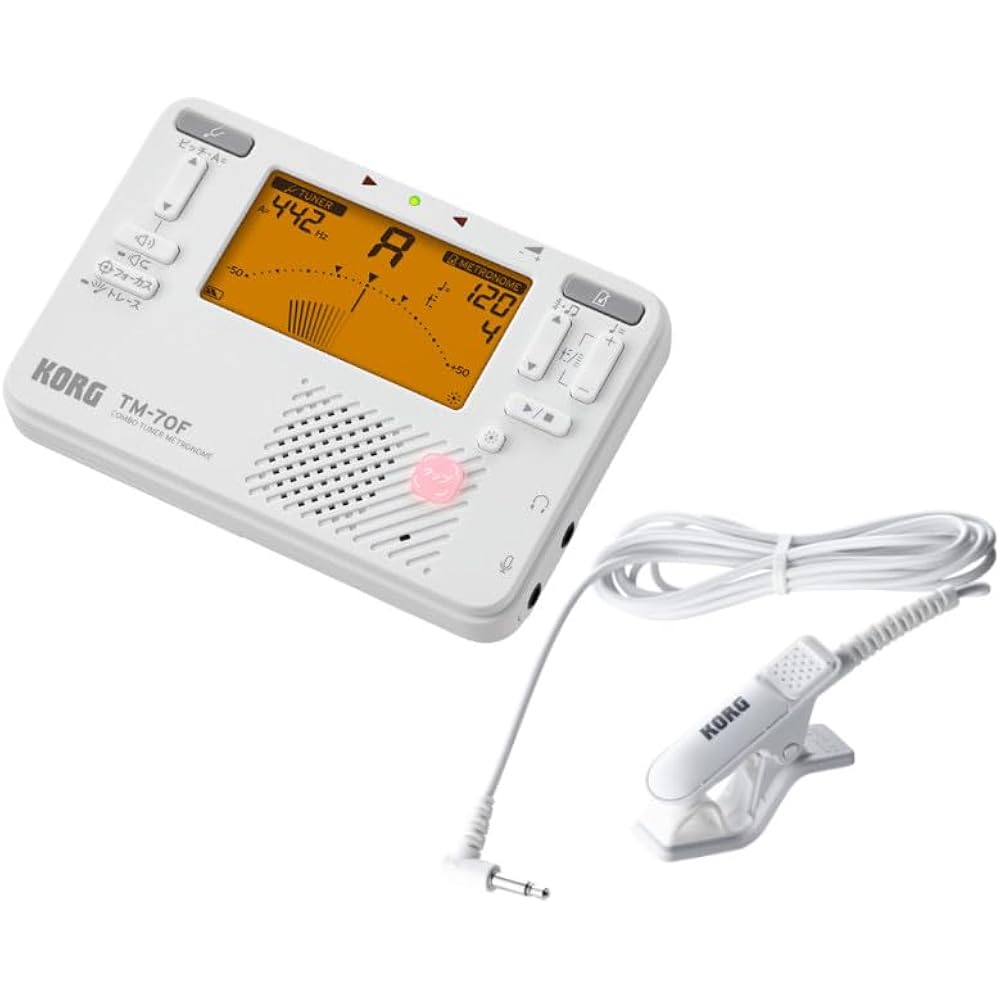 

Korg Tuner Metronome TM-70F WH+ Tuner Mic CM-400 WH Set White