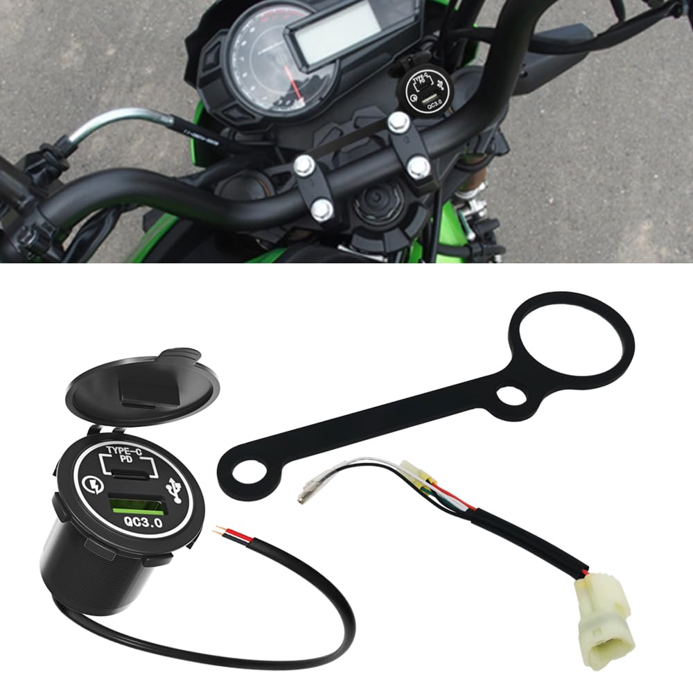 

Quick Charger 3.0 USB Power Kit Compatible with Kawasaki Z125 PRO All Models