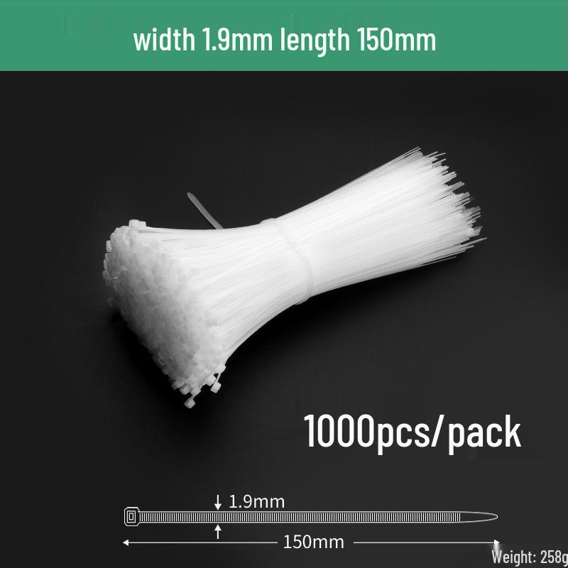 Black Self-Locking Nylon Cable Tie with Strong Anti-Theft Buckle