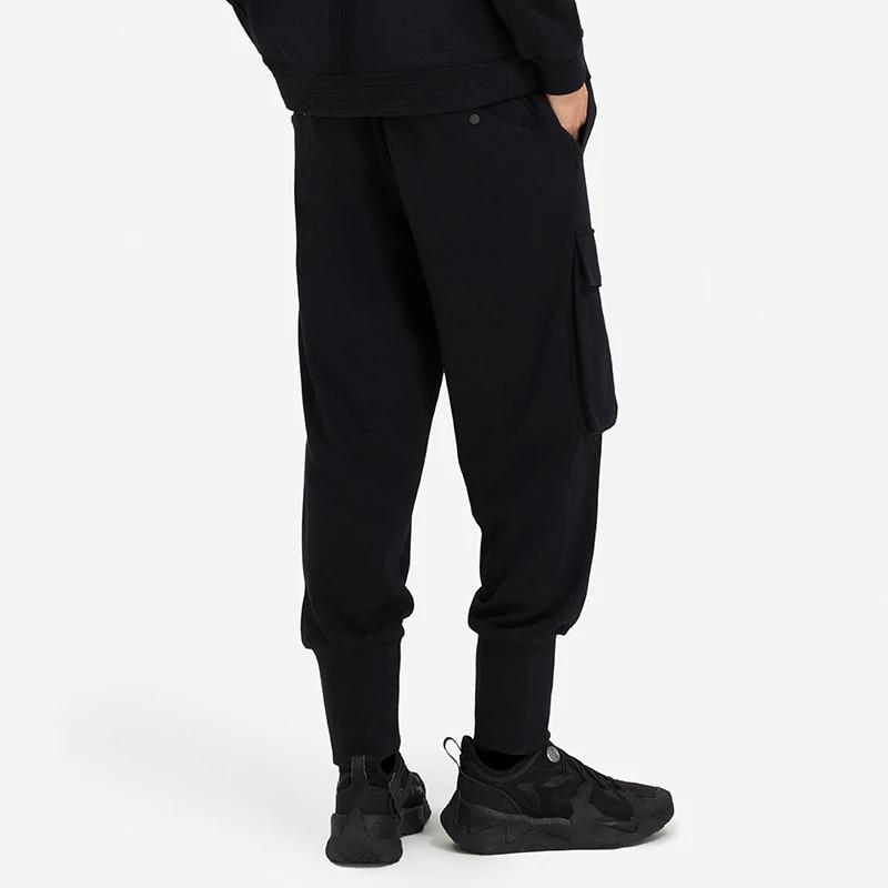 Li-Ning Solid Color Drawstring Loose-Fit Knit Sweatpants Men Bottoms Black AKLSC21-3