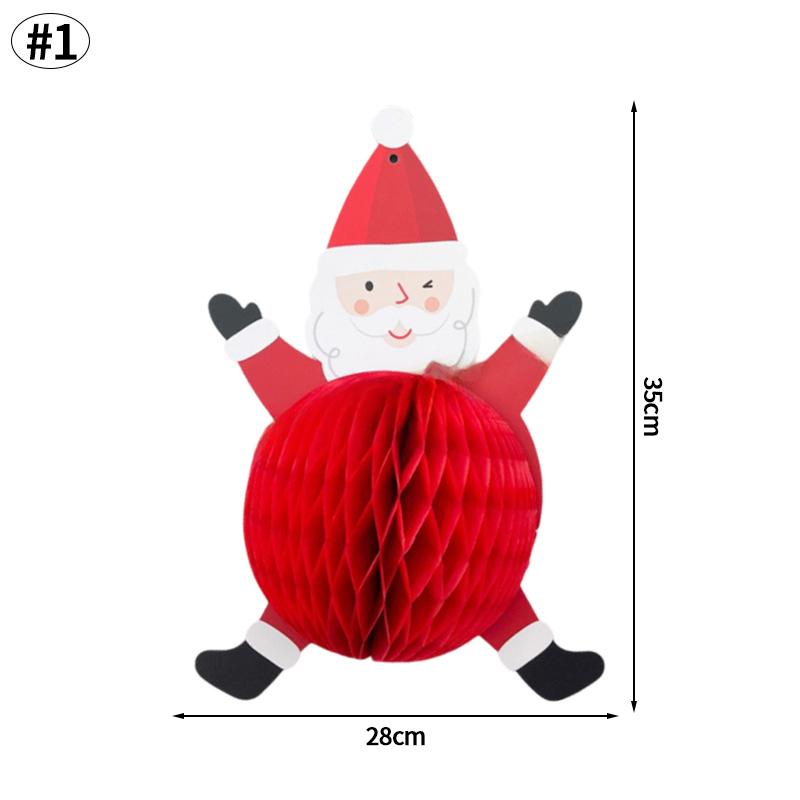 Decorazione Albero di Natale 3D a Nido d'Ape Carta Albero di Natale Pendente Appeso Nuovo Anno Festa di Natale Atmosfera Negozio Decorazione Prop