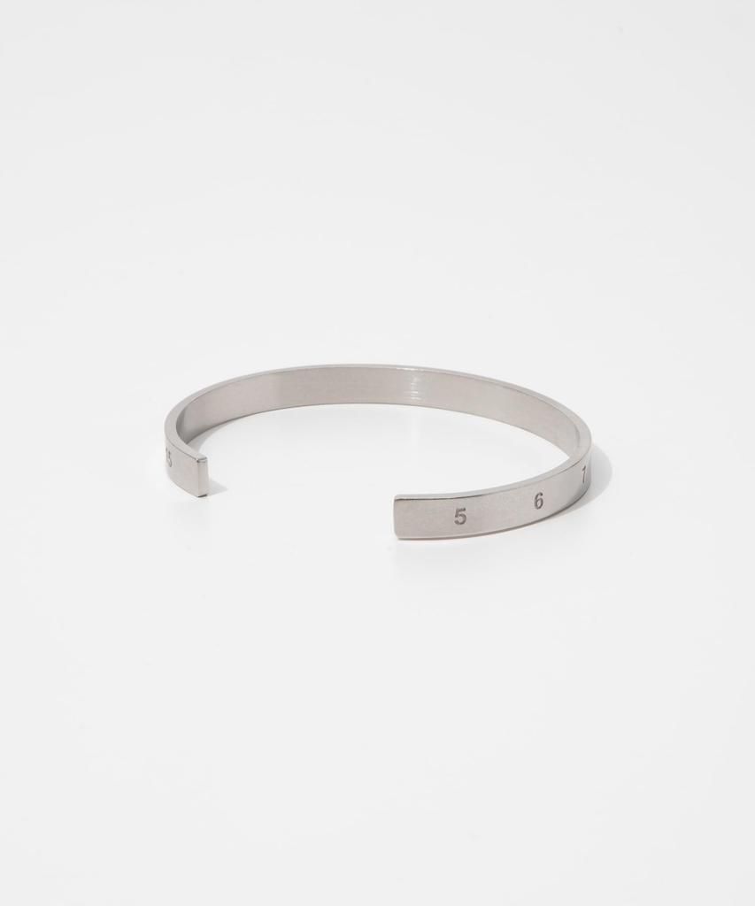 Maison Margiela Bangle SI8UY0003 SV0129 Brand 7 Numbering, Women's, Silver, Size [Used]