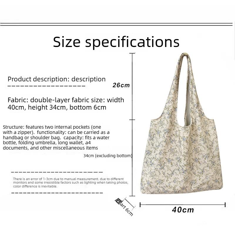 Summer Multi Pattern Retro Oil Painting Small Floral Canvas Bag One Shoulder Hand-held Large Capacity Vest Bag