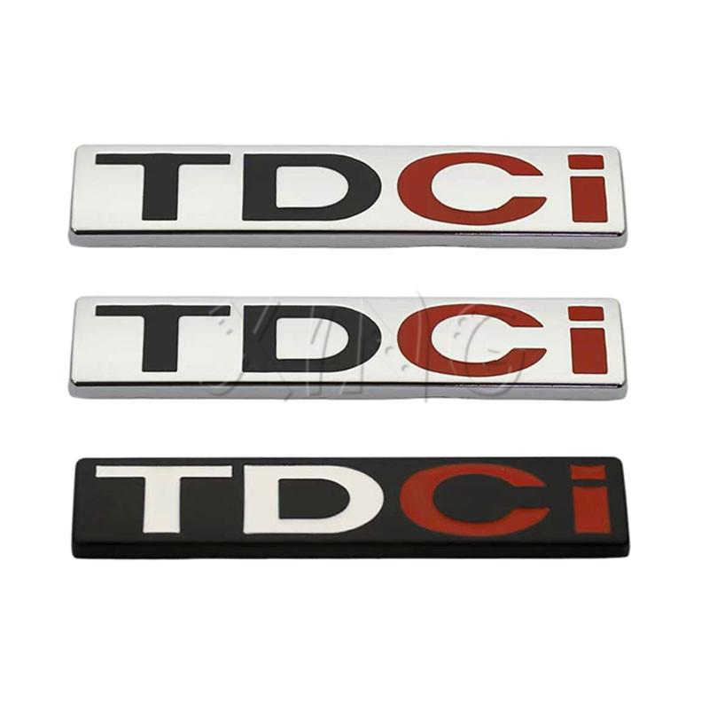 AAANN1 3D Metal TDCI Emblem for Ford Fiesta Kuga Mondeo Focus MK2 MK3 - Chrome Black Car Trunk Fender Badge Sticker
