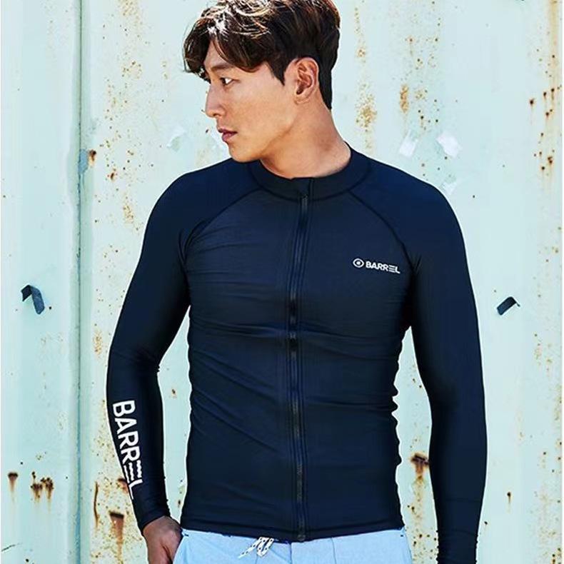 Korean Men's Long Sleeve Quick-Dry Diving Suit: Jellyfish-Proof Snorkeling & Surfing Set.