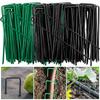 Multifunctional U-shaped Garden Turf Nails Black Green Heavy-duty Fence Tubing Stakes Sod Staples Pins Metal Ground Nail Tools