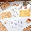 Weekly and Month Digital Handbook Wooden Seal Set, Date Plan Time Decoration Printing Materials and Seals  Wooden Stamp