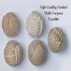 5 Pcs 6.35 Cm, Rustic Nautical Decorative Spherical Natural Jute Rope, Cotton Ball, Vase  Tray Bowl Filler, Home Table Top Décor