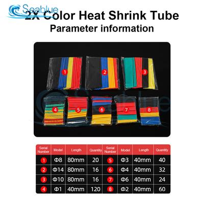 Heat Shrink Tube 328pcs Assorted Polyolefin Heat Shrink Tubing Tube Wire Cable Insulation Sleeves Wrap Wire Set Boxed 2:1