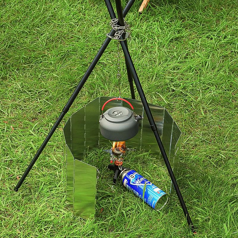 14-Piece Portable Aluminum Windbreak for Camping Stove